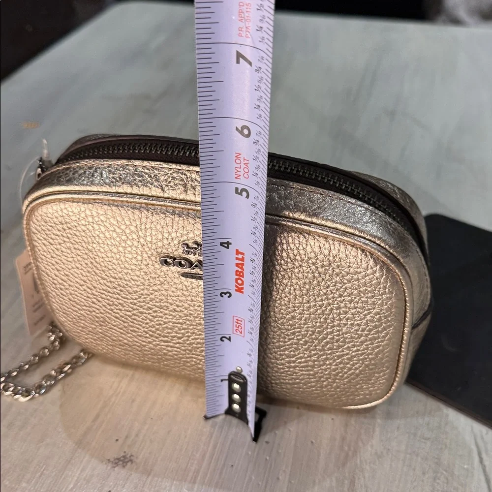 Coach Gold Pebbled Leather Crossbody